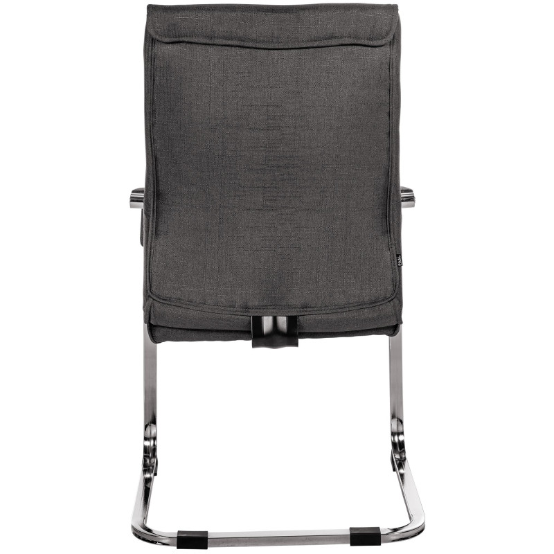 Chaise visiteur Hobart en tissu noir