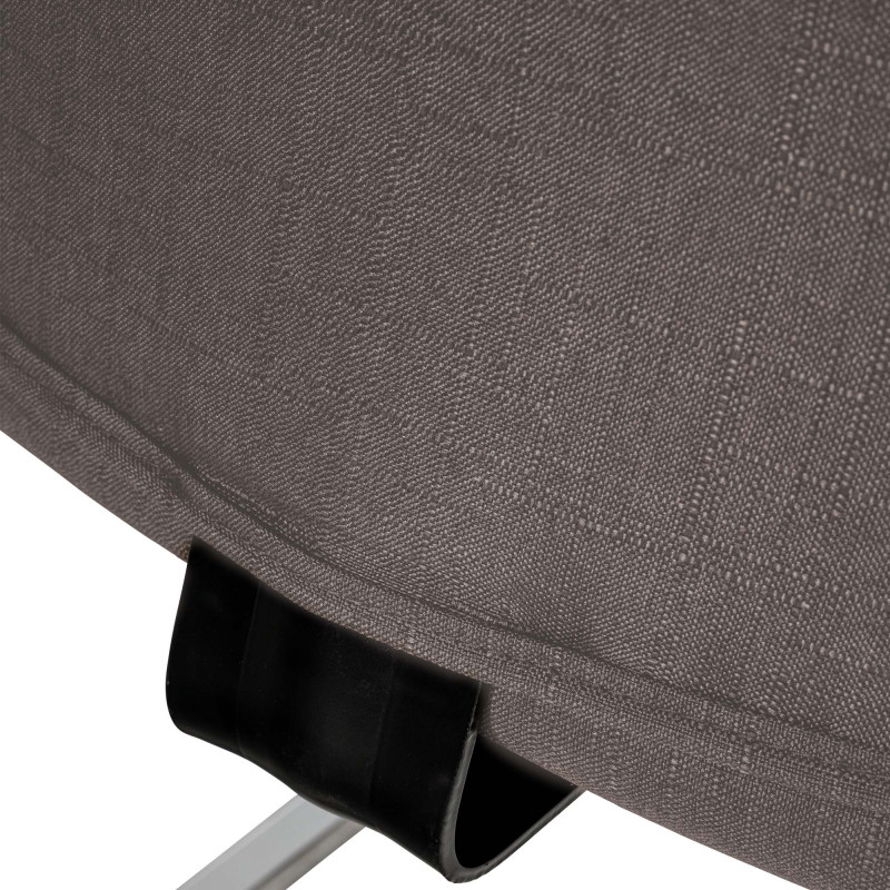 Chaise visiteur Hobart tissu gris foncé