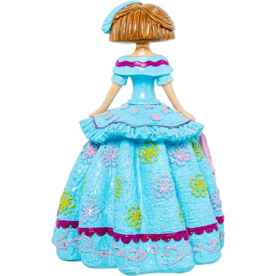 Figurine Décorative Alexandra House Living Celeste Plastique Robe 15 x 15 x 21 cm