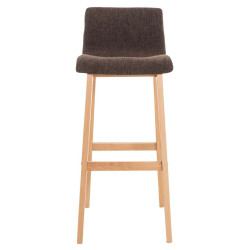 Lot de 2 tabourets de bar Hoover tissu Natura marron