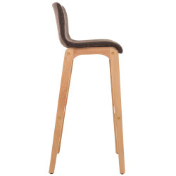 Lot de 2 tabourets de bar Hoover tissu Natura marron