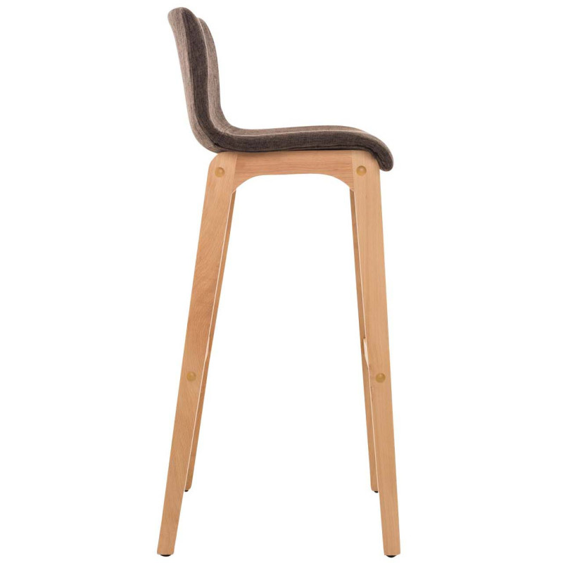 Lot de 2 tabourets de bar Hoover tissu Natura marron