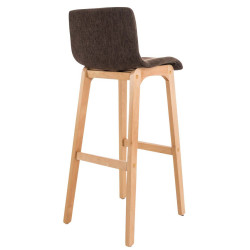 Lot de 2 tabourets de bar Hoover tissu Natura marron