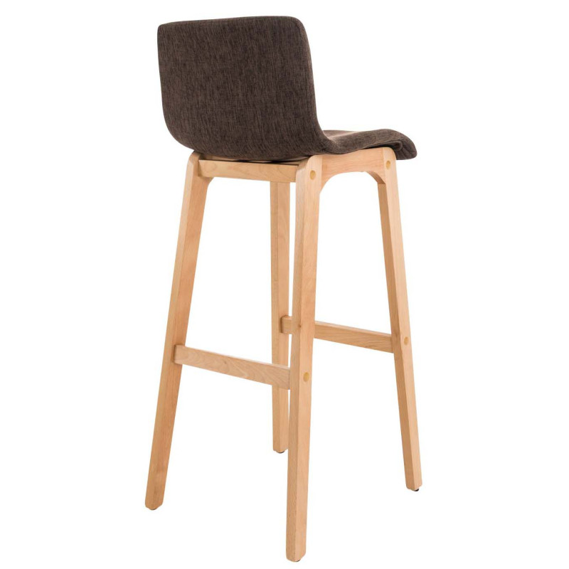 Lot de 2 tabourets de bar Hoover tissu Natura marron