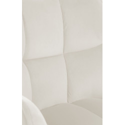 Chaise de salle à manger Swing en velours et acier inoxydable | crème