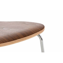 Lot de 2 chaises visiteurs Aaron en noyer