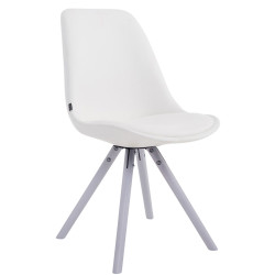 Chaise visiteur Laval Ronde blanche blanche