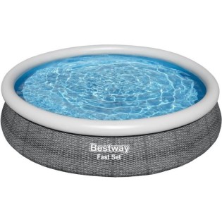 Kit Piscine hors sol autoportante BESTWAY - Fast Set™ - 366 x 76 cm - Ronde (Livrée avec une pompe et cartouche de filtration)