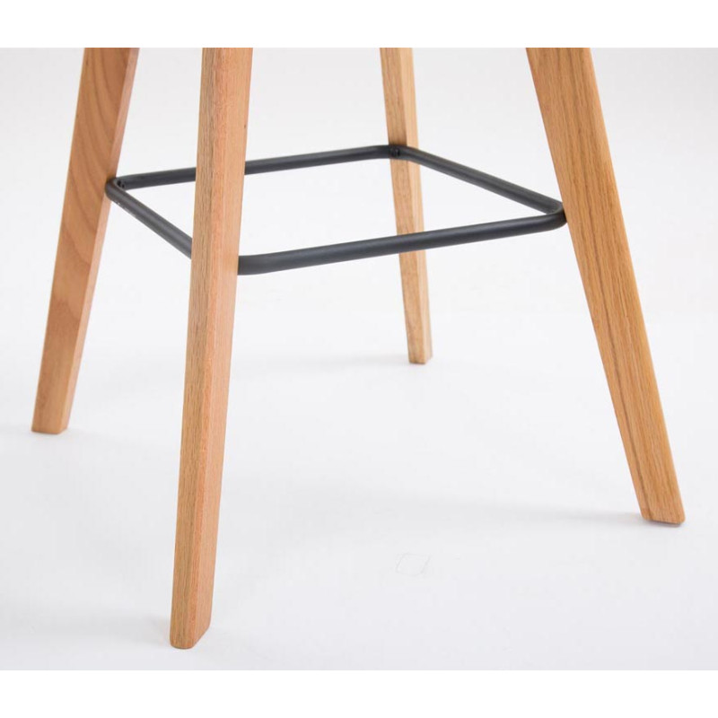 Lot de 2 tabourets de bar Metz plastique natura noir