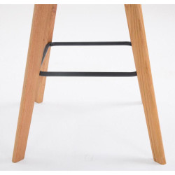 Lot de 2 tabourets de bar Metz plastique natura noir