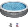 Kit Piscine hors sol autoportante BESTWAY - Fast Set™ - 366 x 76 cm - Ronde (Livrée avec une pompe et cartouche de filtration)