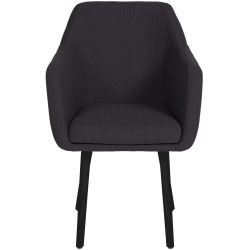 Silla de visita Utrecht tela negra negra