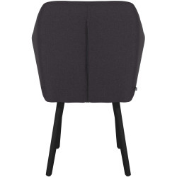 Chaise visiteur Utrecht tissu noir noir