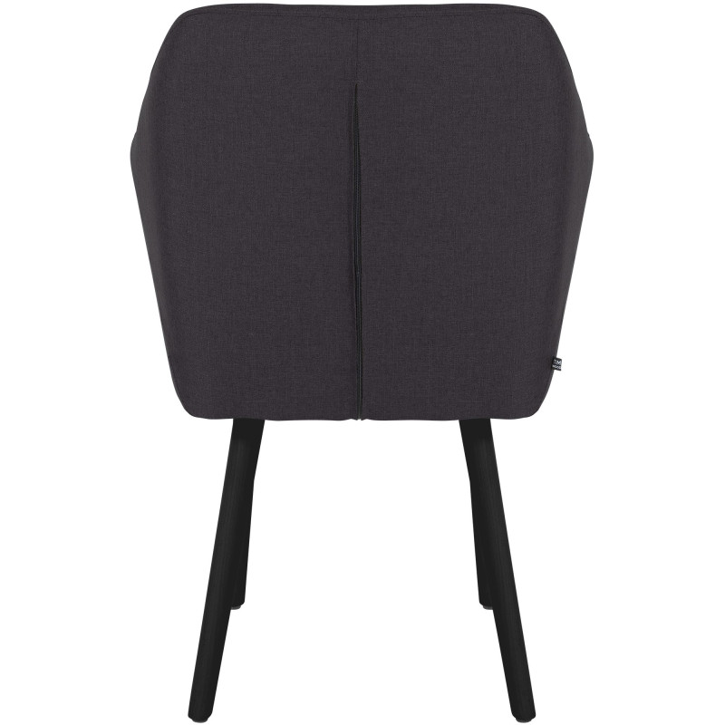 Chaise visiteur Utrecht tissu noir noir