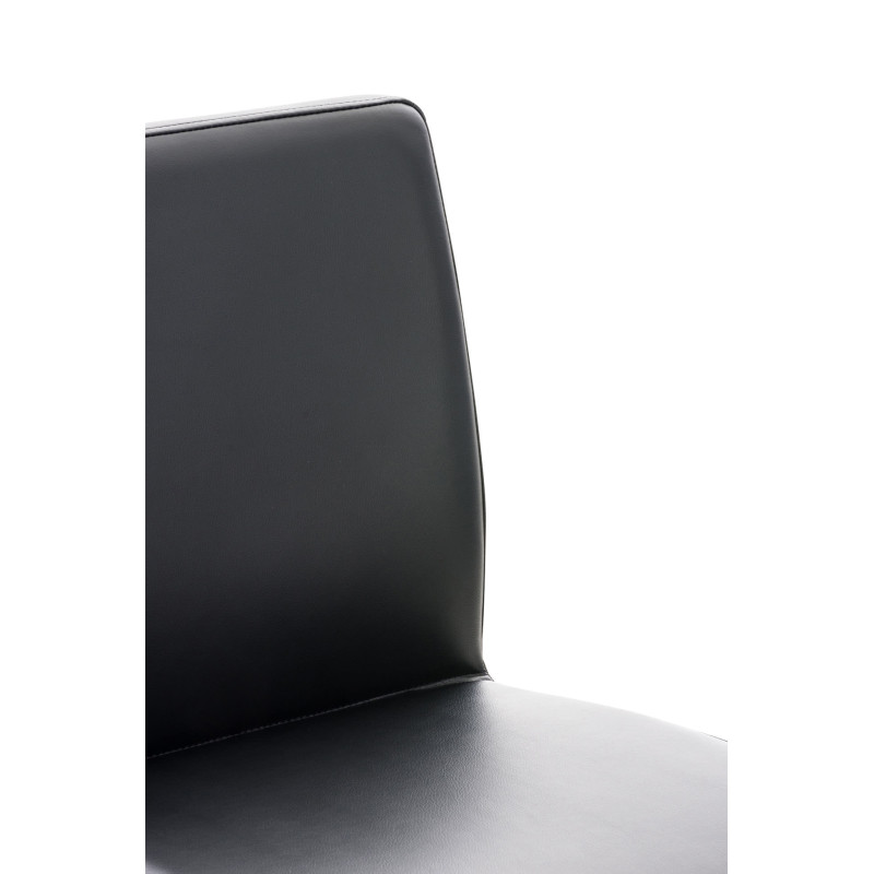 Lot de 2 tabourets de bar Cadiz simili cuir acier inoxydable noir