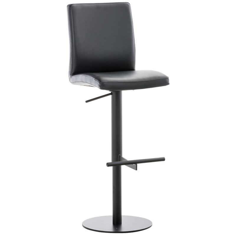 Lot de 2 tabourets de bar Cadiz simili cuir noir