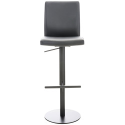Lot de 2 tabourets de bar Cadiz simili cuir noir