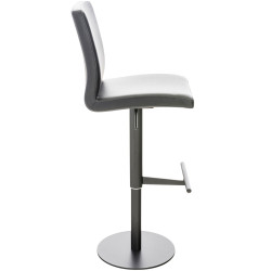 Lot de 2 tabourets de bar Cadiz simili cuir noir