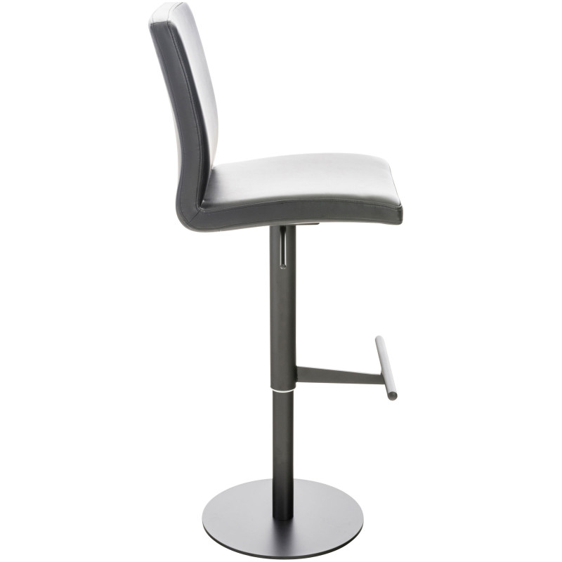 Lot de 2 tabourets de bar Cadiz simili cuir noir