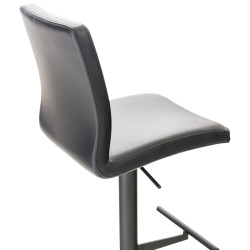 Lot de 2 tabourets de bar Cadiz simili cuir noir