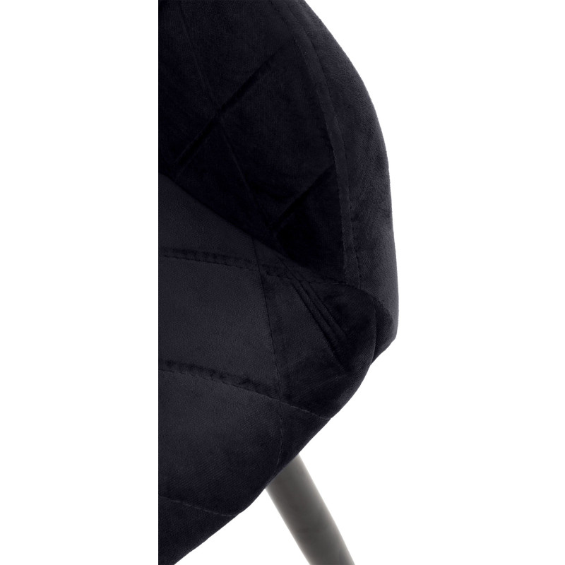 Ensemble de 2 chaises de salle à manger en velours Shila | noir