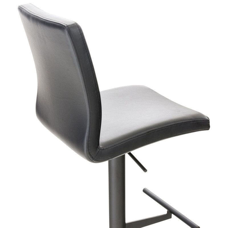 Lot de 2 tabourets de bar Cadiz simili cuir noir