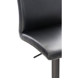 Lot de 2 tabourets de bar Cadiz simili cuir noir