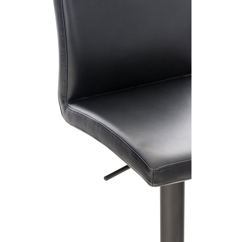 Lot de 2 tabourets de bar Cadiz simili cuir noir