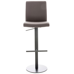 Lot de 2 tabourets de bar Cadiz simili cuir noir marron
