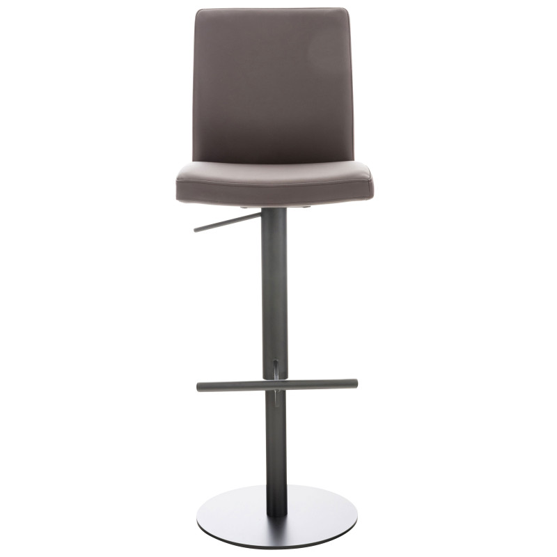 Lot de 2 tabourets de bar Cadiz simili cuir noir marron