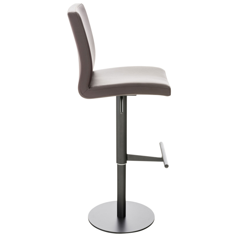 Lot de 2 tabourets de bar Cadiz simili cuir noir marron