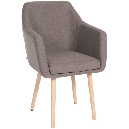 Chaise visiteur Utrecht tissu natura taupe