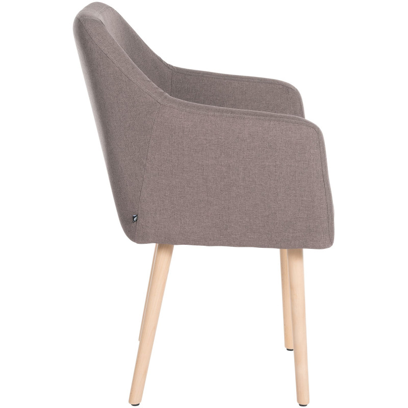 Chaise visiteur Utrecht tissu natura taupe