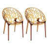 LOT DE 2 chaises empilables CRYSTAL