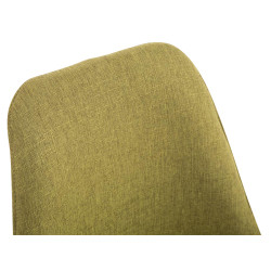 Lot de 4 chaises visiteurs Toulouse tissu Square Natura vert
