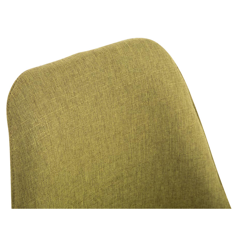 Lot de 4 chaises visiteurs Toulouse tissu Square Natura vert
