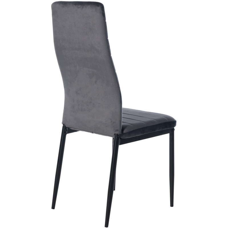 Chaise de salle à manger en velours Mayfair | gris