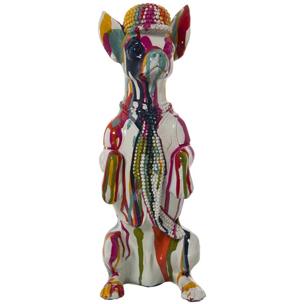 Figurine Décorative Alexandra House Living Multicouleur Plastique Chien Peinture 16 x 13 x 30 cm