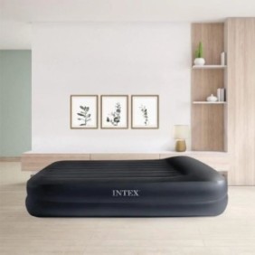 Matelas gonflable 2 personnes 64124ND INTEX - Matelas d'appoint avec gonflage électrique - PILLOW REST RAISED