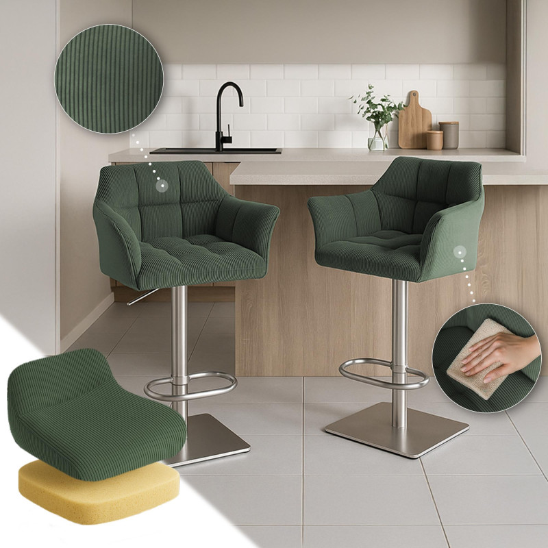 Tabouret de bar Damaso E Cord vert