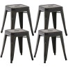 Lot de 4 tabourets Armin