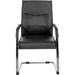 Lot de 2 chaises visiteurs Hobart noires
