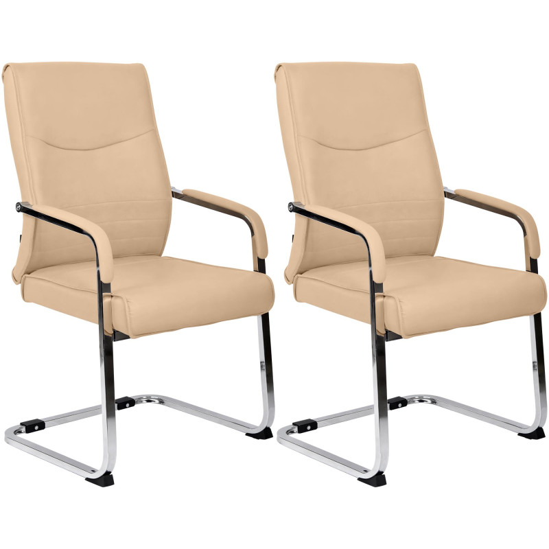 Lot de 2 chaises visiteurs Hobart kaki