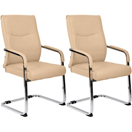 Lot de 2 chaises visiteurs Hobart kaki