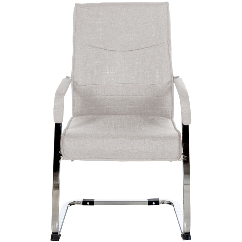 Lot de 2 chaises visiteurs Hobart tissu gris