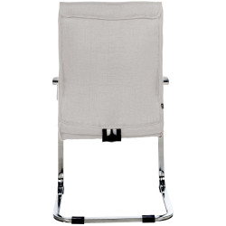 Lot de 2 chaises visiteurs Hobart tissu gris