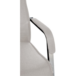 Lot de 2 chaises visiteurs Hobart tissu gris