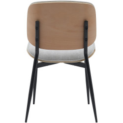 Silla de visitante Tiffin en tela natural/crema