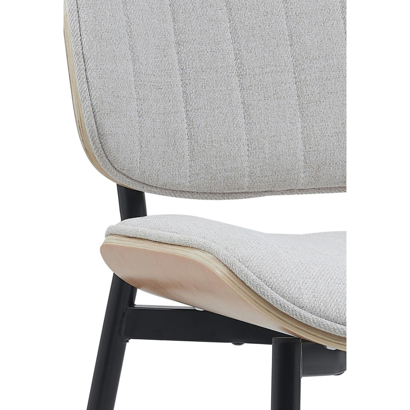 Chaise visiteur Tiffin en tissu nature/crème