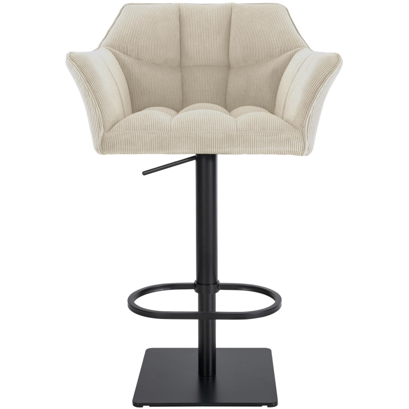 Tabouret de bar Damaso B Cord crème